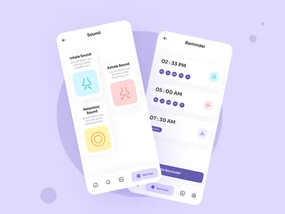 Meditation Sound and Reminder ios ios app meditate meditation meditation app sunny thecruze ui uidesign uiux