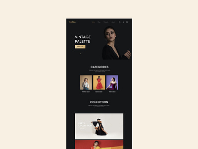 Fashion Shop Web UI design dribbble minimal responsive design shopping shopping website ui uidesign web webdesign website concept website design
