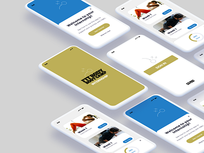 Fit Body Internship Program app branding design illustrator minimal typography ux