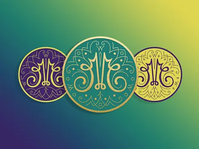 M initials design golden graphic design illustration initials initials logo letter m lettering logo mark sophisticated