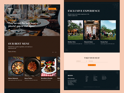 RESTO - Restaurant Website Design dark dark mode food food delivery restaurant restaurant app restaurants web website website design websites