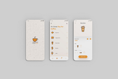 App UI Design | Coffee Zone app app design app ui app ui design app uiux design uiux uxui