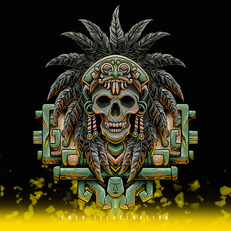 Indian Skull 02 by Emer std on Dribbble