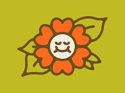 Flower character cute daisy flat flower illustration minimal vector
