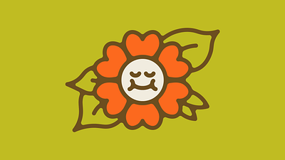 Flower character cute daisy flat flower illustration minimal vector