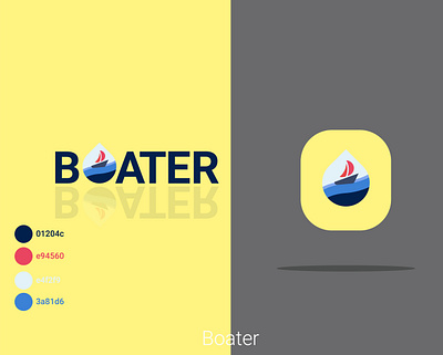Boater design icon illustrator logo minimal