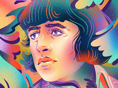 Ringo Starr beatles editorial illustration gradient illustration noise portrait psychedelic rainbow ringo ringo starr spray texture the beatles