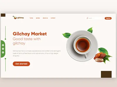 landingpage design landingpage minimal tea ui ux webdesign