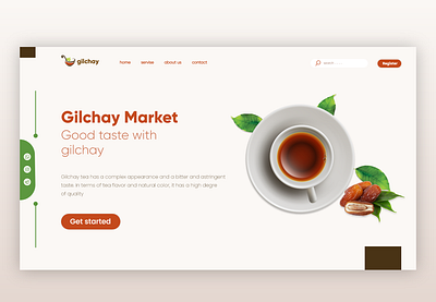 landingpage design landingpage minimal tea ui ux webdesign
