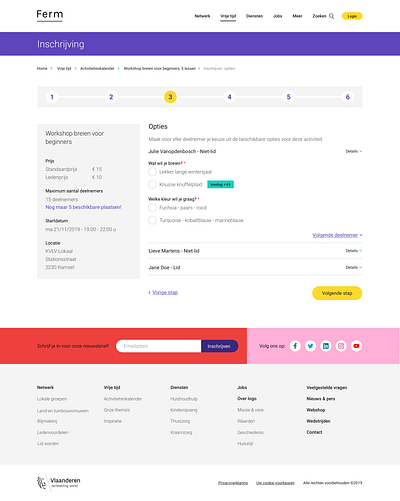 Event subscription event subscription ui ux web