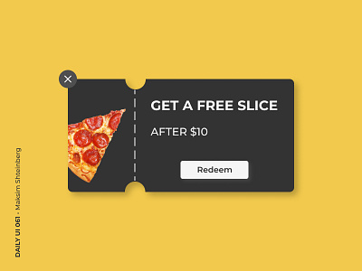 Daily UI Challenge 061 - Redeem Coupon app coupon dailyui design redeem coupon sale ui