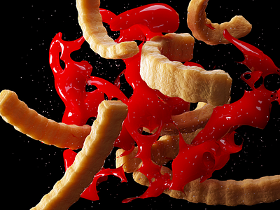 French Fries 3d 3d art 3d modeling art c4d cinema4d colorful french fries octanerender render