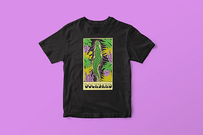 Alligator t-shirt design custom type illustration procreate