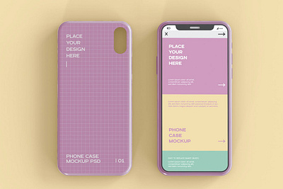 Smartphone Screen and Case Mockup abstract clean device display laptop mac macbook mockup phone phone mockup presentation realistic simple smartphone theme ui ux web webpage website