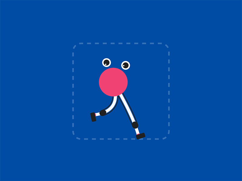 Walking Pin Pong Animation 2d animation 2d character animated gif animation animation design character animation modern motiongraphics walk animation walking