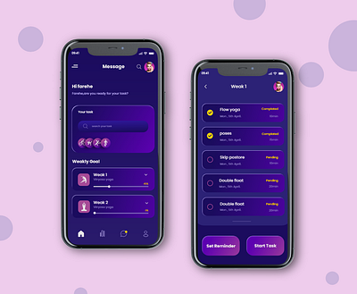 yoga2021 app design appuiux ui ux xd design xd ui kit yoga app