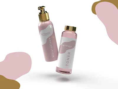 Muddled Skincare Packaging Design 3d 3d art 3d design 3d mockup 3d modeling adobe dimension beauty brand brand identity branding design graphic design logo packaging typography