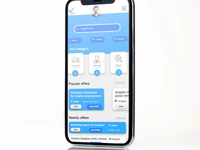 Mobile app design for job portal "Velju" adobe design design app mobile ui visual xd