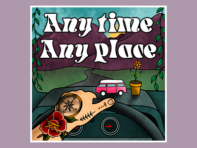 Anytime Anyplace art design explore illustration sticker tattoo travel