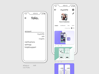 User Profile. DailyUI 006 app dailyui dailyuichallenge design flat minimal ui ux vector web