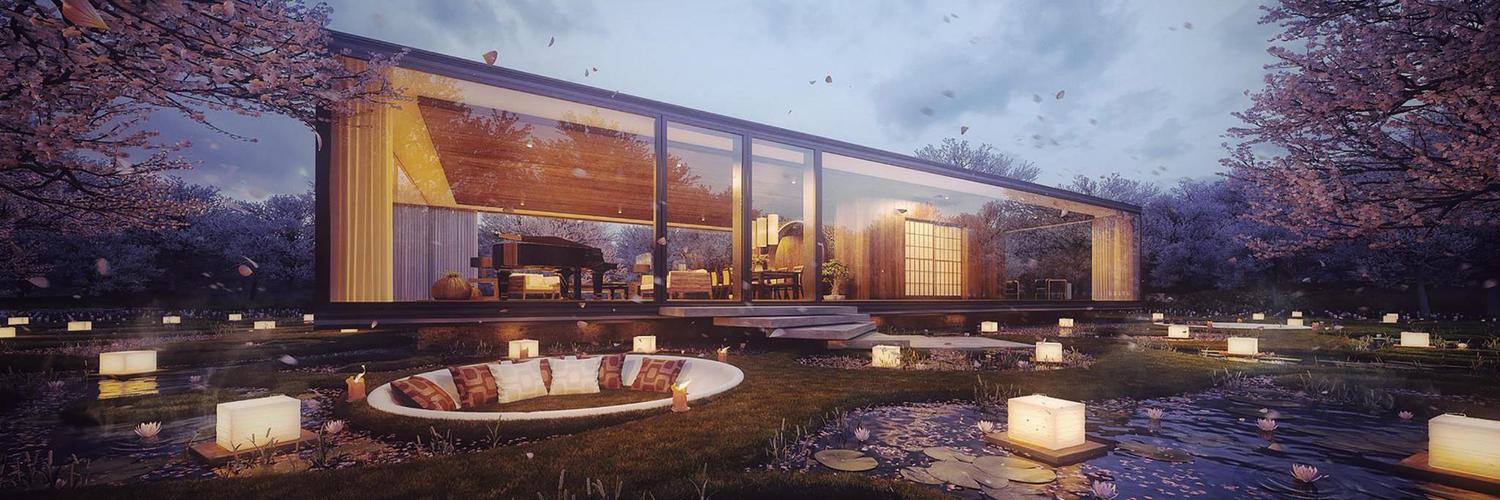 1500x500 3d architecture archviz cgi concept design exterior house render rendering