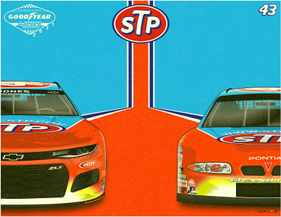 RPM Throwback design illustration nascar vector