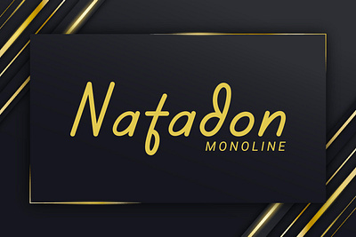 Natadon - Monoline Font branding caligraphy design font font design handlettering handwriting illustration logo monoline typography