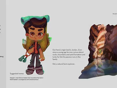 Arab Explorer character design concept art digital painting illustration