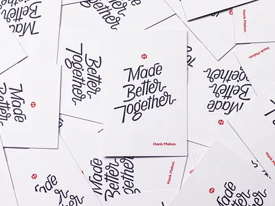Made Better Together Postcard branding custom lettering hand illustration hand lettering identity illustration mailer moo print portland postcard print promotional material script stationary vector