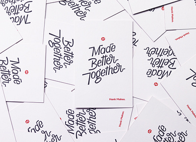 Made Better Together Postcard branding custom lettering hand illustration hand lettering identity illustration mailer moo print portland postcard print promotional material script stationary vector