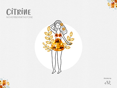 Citrine - November Birthstone Character birthstone character character design characterdesign characters creative design design art designs graphicdesign line art lineart linework