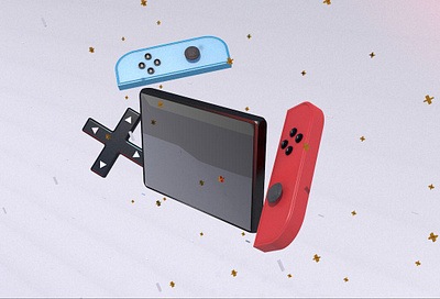 Switched Illustration 3d animation 3d art 3d ilustration 3d modeling controller games icons illustration motion nintendo nintendo switch nintendoswitch ui vector