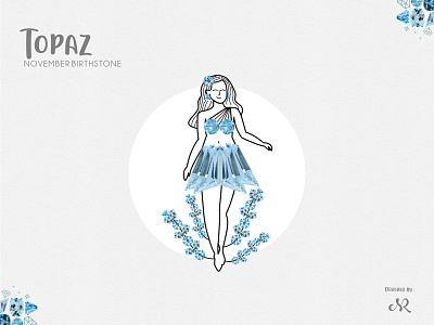 Topaz - November Birthstone Character birthstone character character design characterdesign characters creative design design art designs graphicdesign line art lineart linework logotype