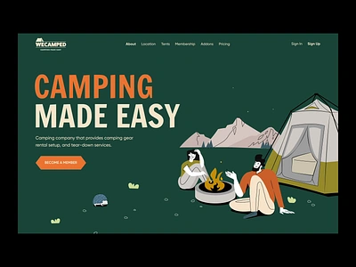 The We Camped Redesign animation animtion design interaction landing landing website ui user experience user interface ux web web site design website website animation