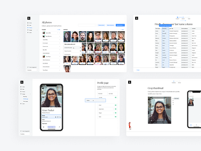 Names & Faces - Organization management app clean design minimal typography ui web