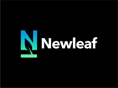 New Leaf logo akdesain branding creative leaf logo lettermark letters logo design minimal n nature negative space new new logo