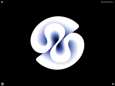 S? branding circle digital geometry gradient letter logo mase.design maserekt monogram round s s letter spiral squeeze symbol