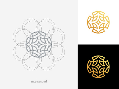 Luxury Abstract Form of Circle Logo Grid branding deluxe elegant graphic design icon jewelery logo logo logo construction logo design logo designer logo grid logo grids luxurious luxury logo monoline