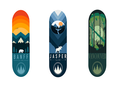 Canada Park Skateboard Designs design illustration minimal skateboard