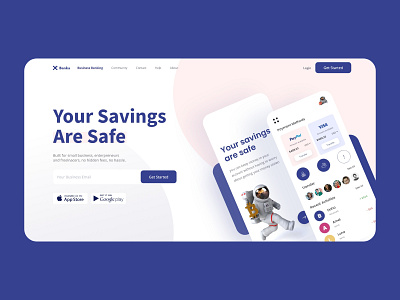 banka landing page bank banking banking landing page banking website design landing page ui ui design ux ux design web