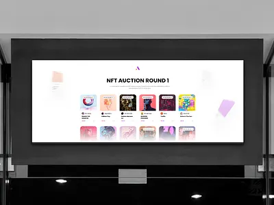 DeFine - NFT Offline Auction 16:9 Screen app auction bitcoin blockchain btc crypto landingpage minimal minimalist ui ux wallet