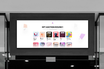 DeFine - NFT Offline Auction 16:9 Screen app auction bitcoin blockchain btc crypto landingpage minimal minimalist ui ux wallet