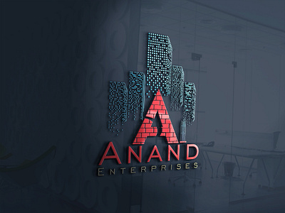 Anand Enterprises Construction Logo branding design illustration logo vector