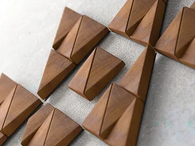 Plevnya logo 3D 3d 3d visualization blender branding concrete logo preview wood