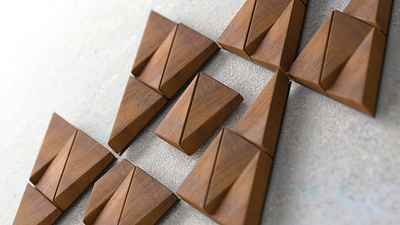 Plevnya logo 3D 3d 3d visualization blender branding concrete logo preview wood