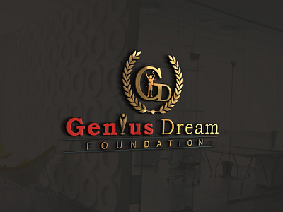 Genius Dream Foundation Logo branding design illustration logo vector