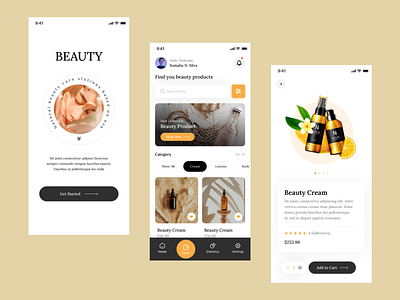 Beauty Product eCommerce App agency branding clean creative design illustration logo modern ui ux
