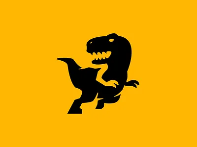 Raptor Dash branding character dinosaur flat gaming jurassic logo mascot minimal modern negative space logo raptor vector