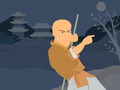 Monk drawing illustration illustrator