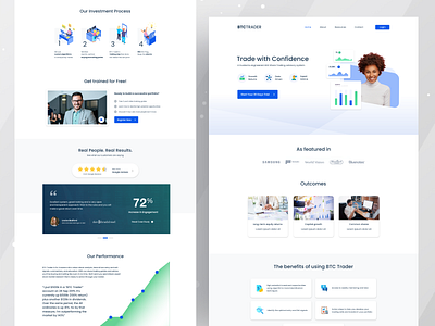 BTC Trader Website Design ceffectz design landing page ui uiux ux web web design webdesign website website design